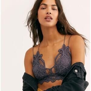 Free People Lace Bralette in Grey
